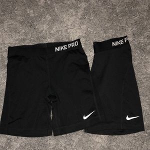 2 pairs of Nike spandex shorts